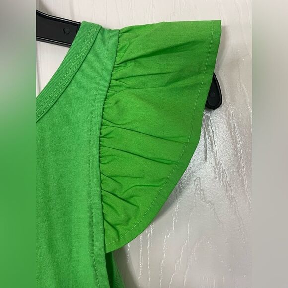 gb girls 2 piece vibrant green ruffle set size L 12/14 new with tags - Picture 7 of 9